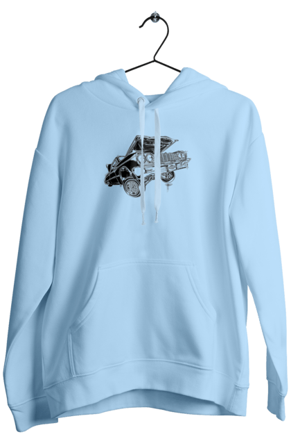 Men`s hoodie with prints Car. Car, chevrolet, classic, impala, lowrider. 2070702