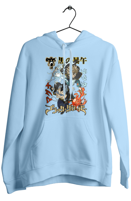 Чоловіче худі з принтом "Black Clover Магна Свінг та Лакк Вольтія". Anime, black clover, luck voltia, magna swing, manga, аніме, лакк вольтія, магна свінг. 2070702