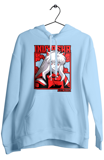 Men's hoodie with prints Inuyasha. Anime, guardian demon, inuyasha, manga, rumiko takahashi. 2070702