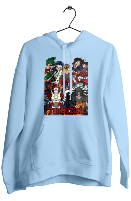 Men's hoodie with prints Demon Slayer. Anime, demon slayer, eternal paradise faith, kimetsu no yaiba, kokushibo, manga, twelve kizuki, upper rank six. 2070702