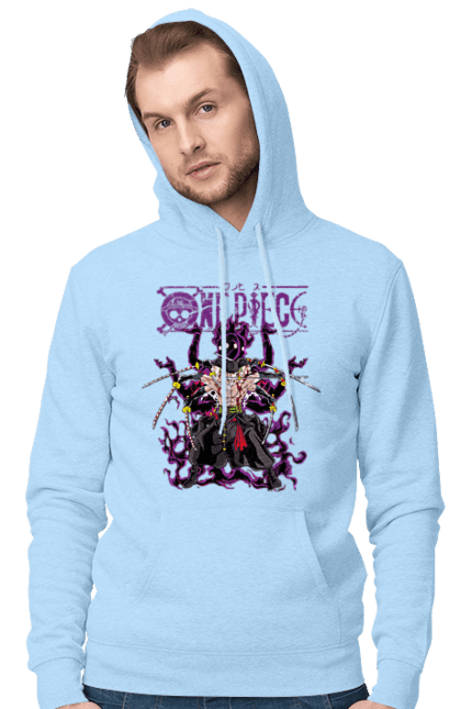 Men's hoodie with prints One Piece Zoro. Anime, manga, one piece, roronoa zoro, straw hat pirates, swordsman, zoro. 2070702