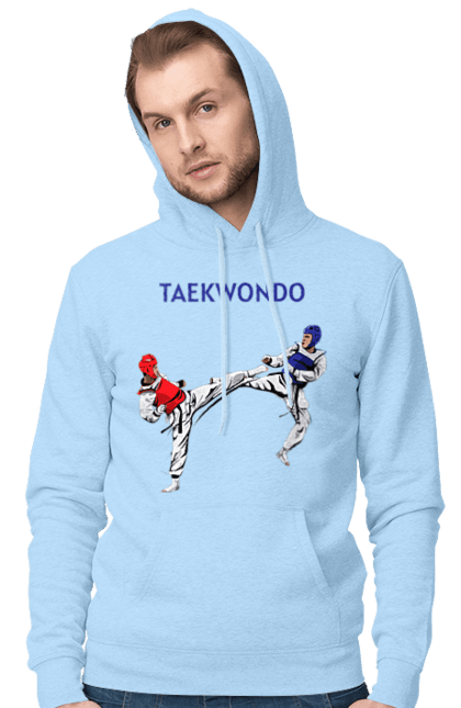 Мужское худи с принтом Taekwondo training02 [Converted]. Taekwondo, боевое искусство, корея, спорт, таэквондо, тренировка. 2070702