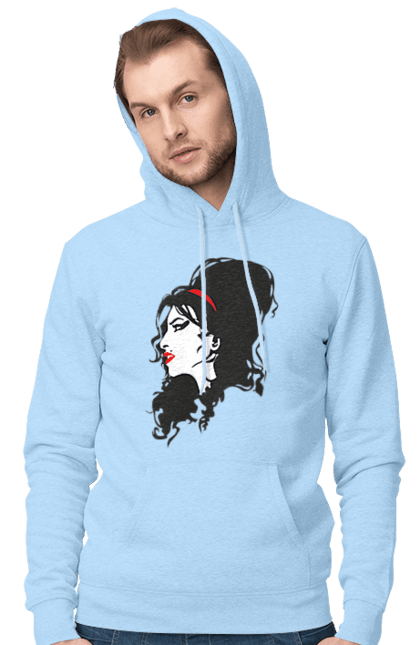 Men's hoodie with prints Amy Winehouse. Amy winehouse, blues, composer, jazz, musician, singer, soul. 2070702