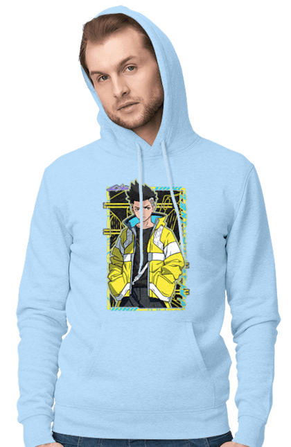 Men`s hoodie with prints Cyberpunk: Edgerunners David. Anime, cd project, cyberpunk, david, edgerunners, game, netflix, video game. 2070702