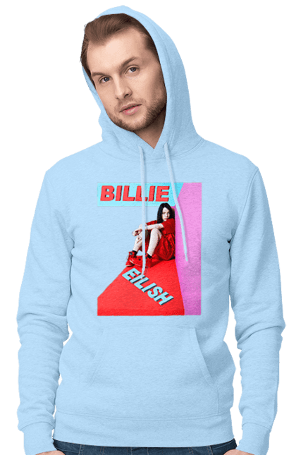Чоловіче худі з принтом "Біллі Айліш". Біллі айліш, логотип біллі айліш, принт біллі айліш, співачка біллі айліш. 2070702