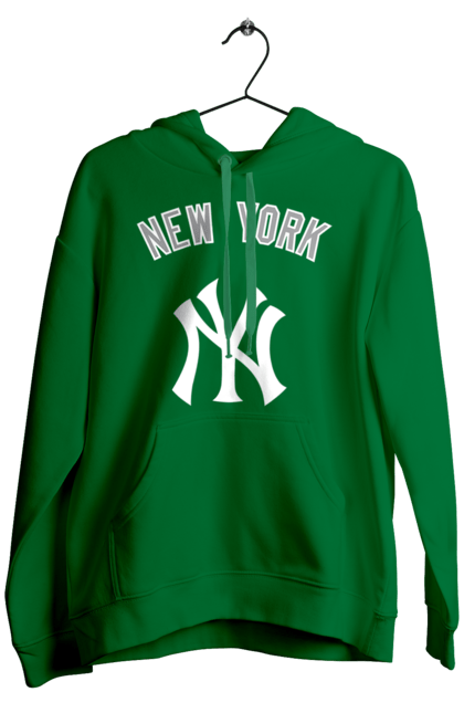 Чоловіче худі з принтом "Нью Йорк Янкіз". Бізбол, нью йорк, нью йорк янкіс, спорт, янкі, янкіс. CustomPrint.market