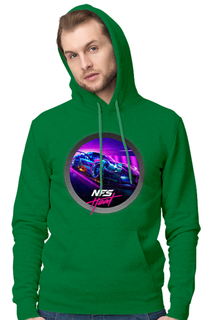 Чоловіче худі з принтом "Need for speed Heat". Heat, need, need for speed, nfs, speed, unbound, нид, нфс, спид, фор. futbolka.stylus.ua