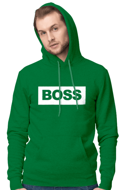 Чоловіче худі з принтом "Boss". Босс, головний, господар, директор, шеф. futbolka.stylus.ua