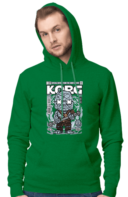 Чоловіче худі з принтом "Korg Ragnarok". Korg, korg ragnarok, дивуватися, евангерс, комікси, простір, рагнарок, тор. Funkotee