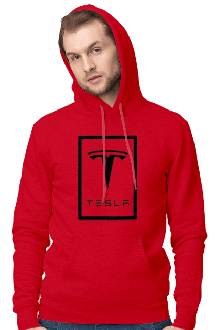Чоловіче худі з принтом "Тесла". Tesla, илон маск, тесла. futbolka.stylus.ua