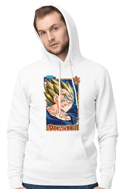 Чоловіче худі з принтом "Перли дракона Вегета". Anime, dragon ball, goku, majin vegeta, manga, vegeta, аніме, вегета, манга, перли дракона. 2070702