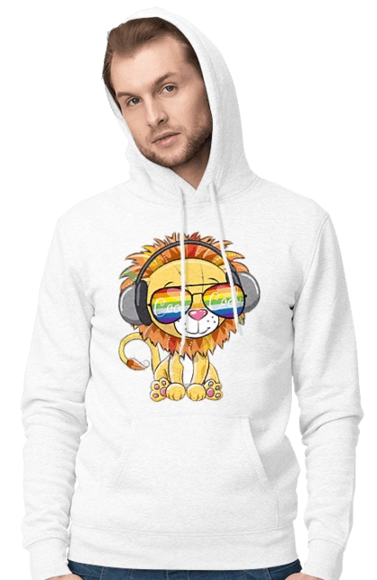 Lion In Glasses And Headphones