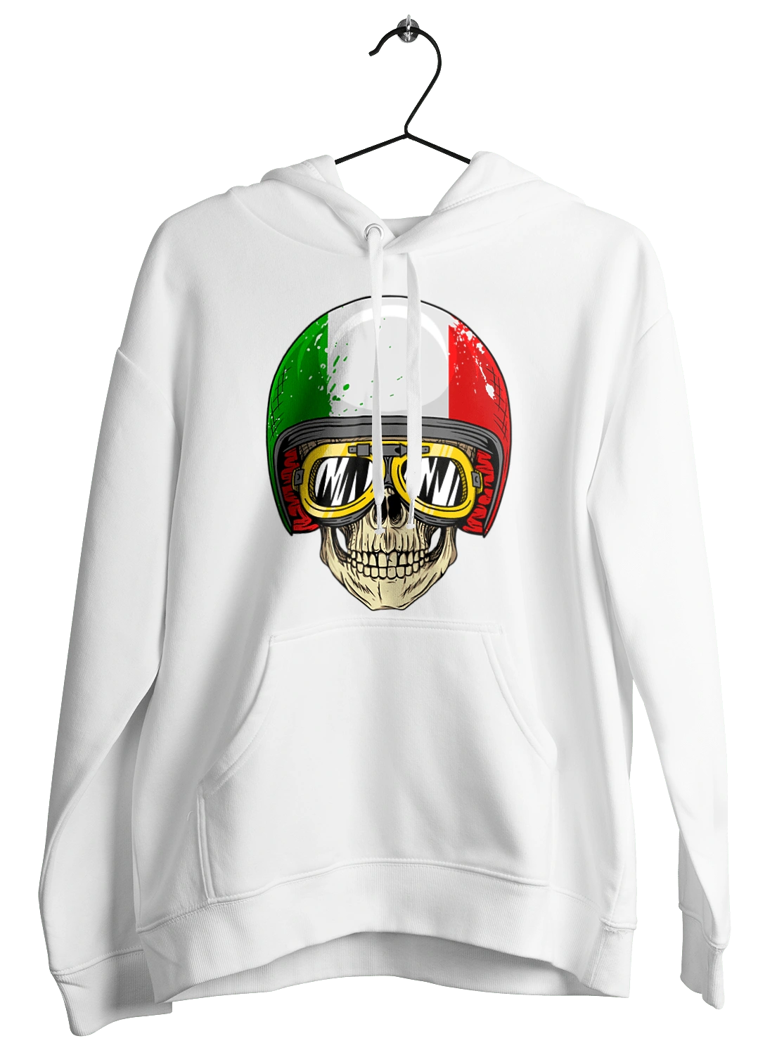 Skull in a motorcycle helmet