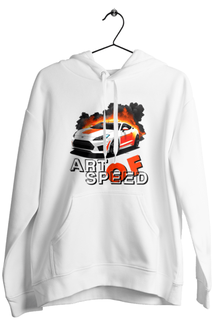 Чоловіче худі з принтом "Швидкість". Авто, автомобіль, автомобільний, гонка, швидкість. 2070702