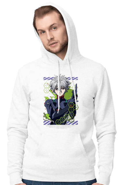 Чоловіче худі з принтом "Євангеліон Каору". Kaworu, kaworu nagisa, neon genesis evangelion, nerv, аніме, єва, євангеліон, каору, каору наґіса, манга. 2070702