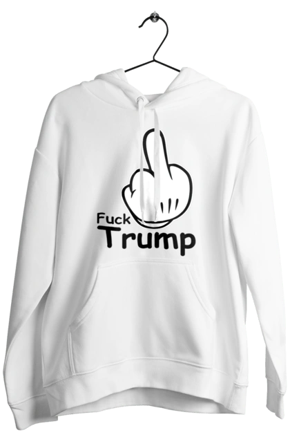 Men`s hoodie with prints Fuck Trump. America, fuck, president, to hell, trump, usa. 2070702