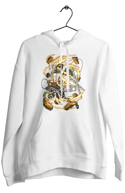 Men's hoodie with prints Attack On Titan Hange Zoe. Anime, attack on titan, hange zoe, hanji zoe, manga, reconnaissance corps. 2070702