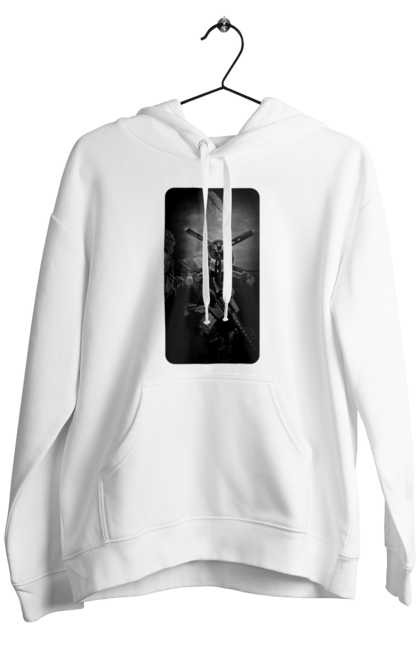 Чоловіче худі з принтом "Слава зсу". Гвинтівка, зброя, літак, перемога, солдат, україна. 2070702