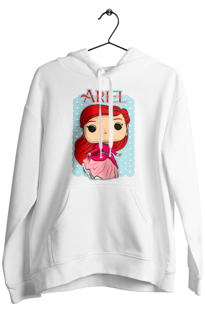 Men's hoodie with prints Ariel. Ariel, little mermaid, mermaid, princess, story. 2070702