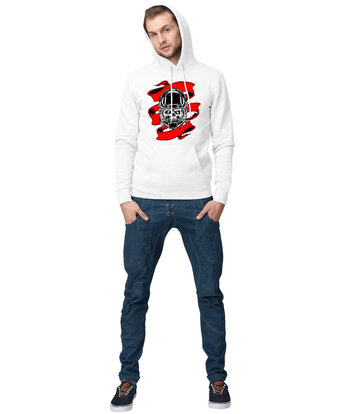 Череп в мотошлеме