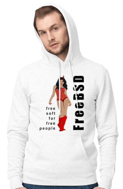 Чоловіче худі з принтом "Freebsd Для Вільних". Bsd, freebsd, unix, адміністратор, айті, айтішник, безкоштовна, безкоштовно, бестія, вільна, демон, демонесса, дівчина, для дорослих, доступність, еротика, еротична, жінка, незалежність, операційна система, ос, програміст, програмне забезпечення, свобода, сисадмін, система, системний адміністратор, софт, текст, червоний, чорний. 2070702