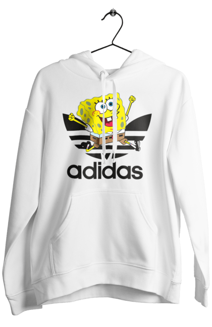 Чоловіче худі з принтом "Adidas Губка Боб". Adidas, spongebob, адідас, губка боб, мультик, мультсеріал, спанч боб, спорт. 2070702