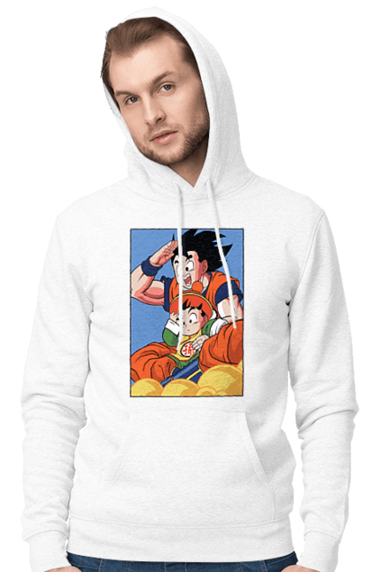 Чоловіче худі з принтом "Перли дракона Гохан". Anime, dragon ball, goku, manga, аніме, гоку, гохан, манга, перли дракона. 2070702