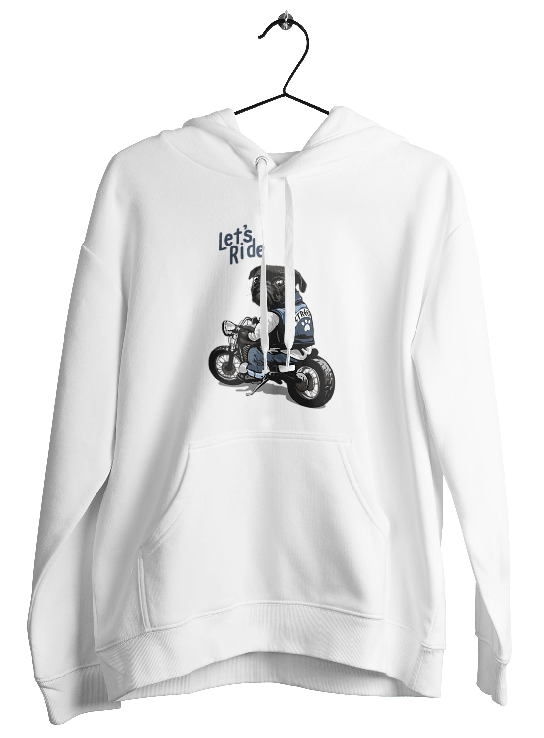 Мопс на мотоциклі