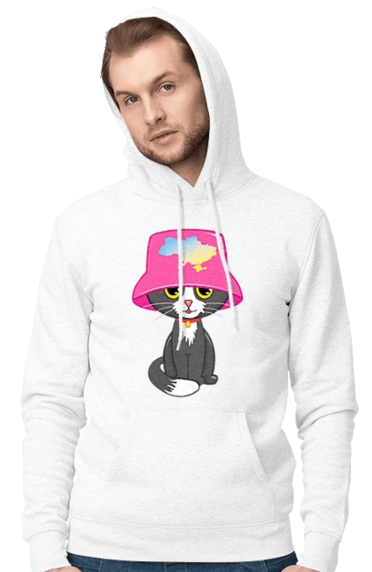 Cat with a map of Ukraine