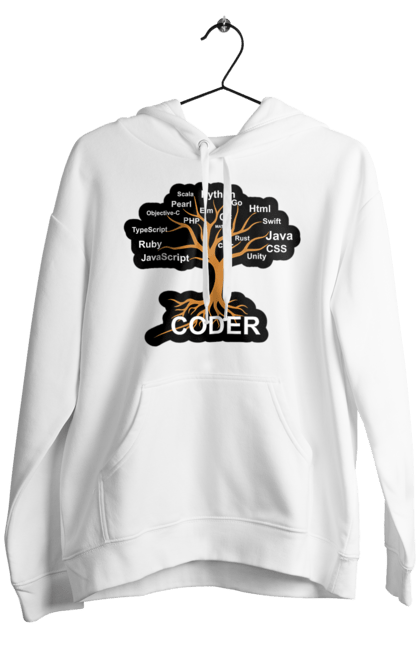 Чоловіче худі з принтом "Кодер". Айті, айтішник, для айтішника, для програміста, кодер, подарунок айтішнику, подарунок програмісту, програміст, розробник. 2070702