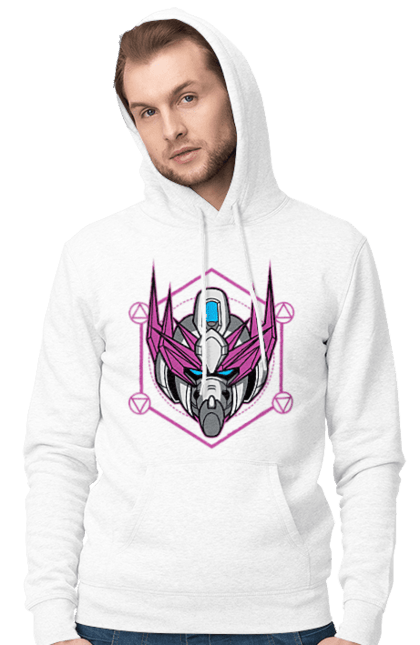 Men's hoodie with prints Killer robot head. Cyborg, killer, killer, killer robot, robot, robot head, technique. 2070702