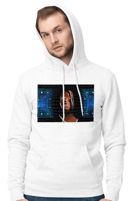 Чоловіче худі з принтом "Штучний Розум". Айті, айтішник, гик, жінка, знання, інженер, інтелект, кібер, кібернетика, кіборг, код, комп, комп`ютерник, кристал, машинне навчання, мікросхема, мозок, портрет, програміст, професіонал, професія, розробник, розум, світиться, світло, хакер, чіп, штучний інтелект, штучний розум. 2070702