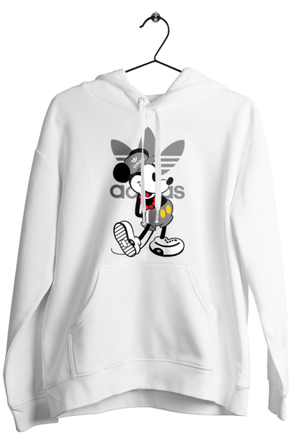 Men's hoodie with prints Adidas Mickey Mouse. Adidas, cartoon, disney, mickey, mickey mouse. 2070702