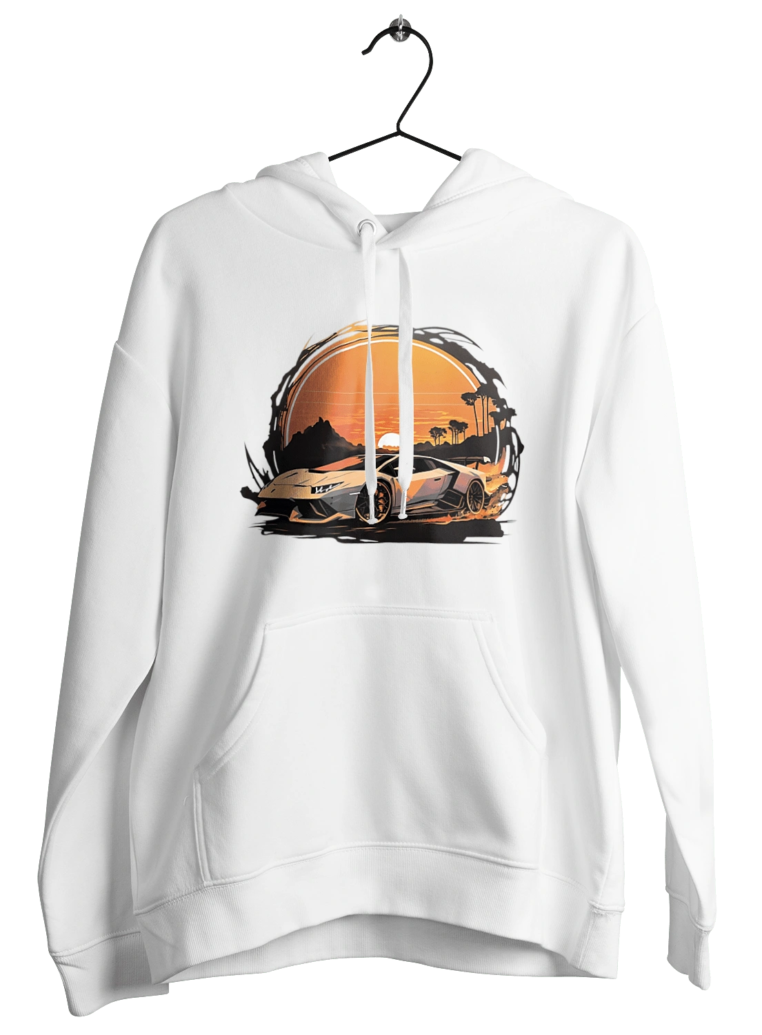 Lamborghini at sunset