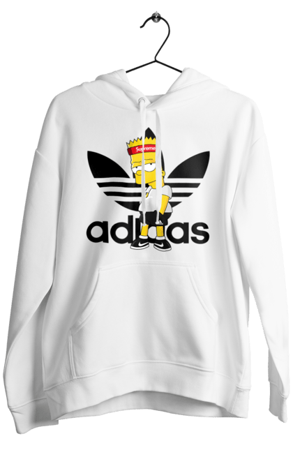 Чоловіче худі з принтом "Adidas Барт". Adidas, bart, адідас, барт, мультфільм, серіал, сімпсон. 2070702