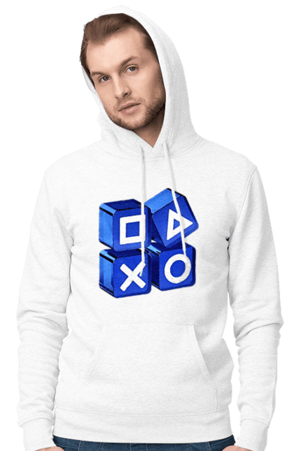 Чоловіче худі з принтом "Геймпад". Playstation, sony, геймпад, гра, джостик. 2070702
