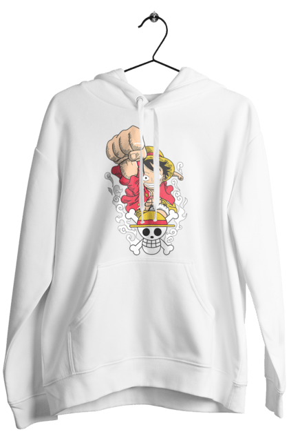 Men's hoodie with prints One Piece Luffy. Anime, luffy, manga, monkey de luffy, one piece, pirates. 2070702