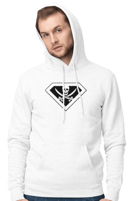 Чоловіче худі з принтом "Суперпірат". Бетмен, кіно, комікси, марвел, супергерої, супермен, фільми. 2070702