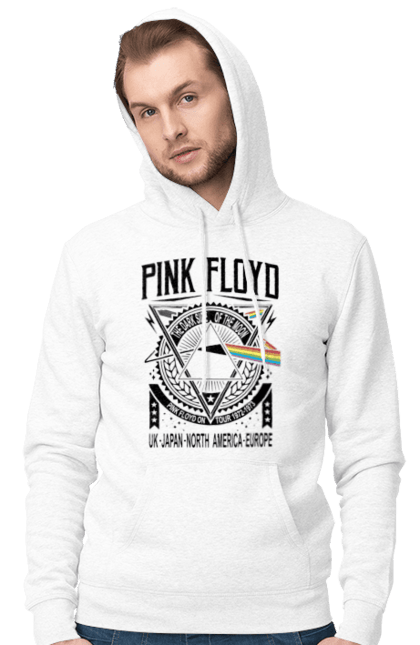 Men's hoodie with prints Pink Floyd. Album, music, pink floyd, rock, rock band. 2070702