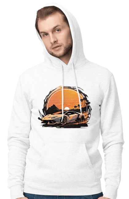 Lamborghini at sunset