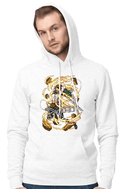 Men's hoodie with prints Attack On Titan Hange Zoe. Anime, attack on titan, hange zoe, hanji zoe, manga, reconnaissance corps. 2070702