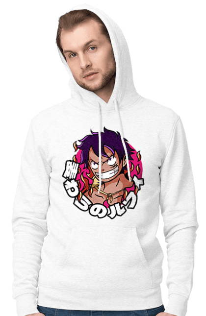 Men's hoodie with prints One Piece Luffy. Anime, luffy, manga, monkey de luffy, one piece, pirates. 2070702