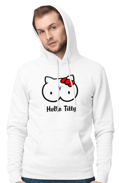 Чоловіче худі з принтом "Hello Kitty". Hello, hello kitty, kitty, дорослі, краса. 2070702