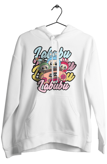 Чоловіче худі з принтом "Лабубу". Іграшка лабубу, лабубу, лабубу кока кола, мерч лабубу, мила, рожева лабубу, смішна лабубу. 2070702