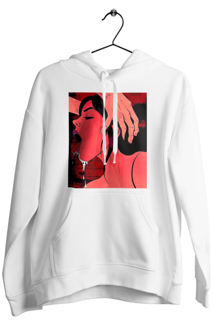 Чоловіче худі з принтом "Дівчина Смокче Зі Слиною". Секс, смоктати. 2070702