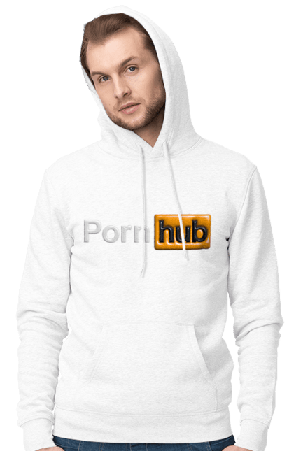 Чоловіче худі з принтом "Порно Хаб". Гумор, логотип порнохаб, молодіжна, порно хаб, порнхаб. 2070702