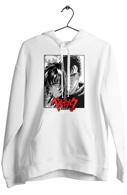 Men's hoodie with prints Berserk. Anime, berserk, griffith, guts, kentaro miura, manga. 2070702