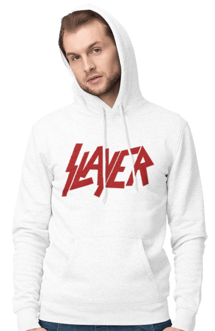 Чоловіче худі з принтом "Slayer". Slayer, грув метал, група, метал група, музика, ню метал, спід метал, треш метал, череп. 2070702