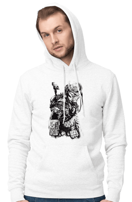 Men's hoodie with prints The Predator. Alien, cinema, film, predator, thriller. 2070702