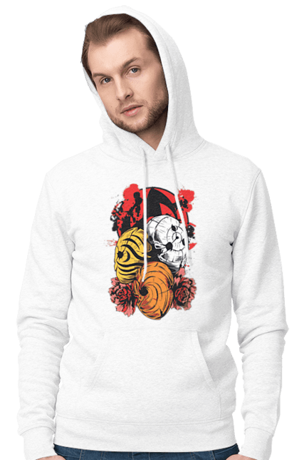 Men's hoodie with prints Naruto Obito Uchiha. Anime, character, manga, naruto, ninja, obito, obito uchiha, tv series, uchiha. 2070702